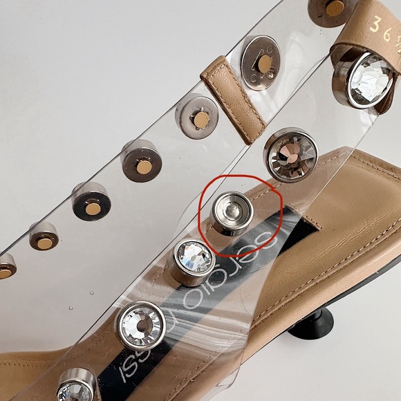 ✨New SERGIO ROSSI Crystal Clear PVC Transparent Slingback Kitten Pumps Size 36.5 - Picture 8 of 12